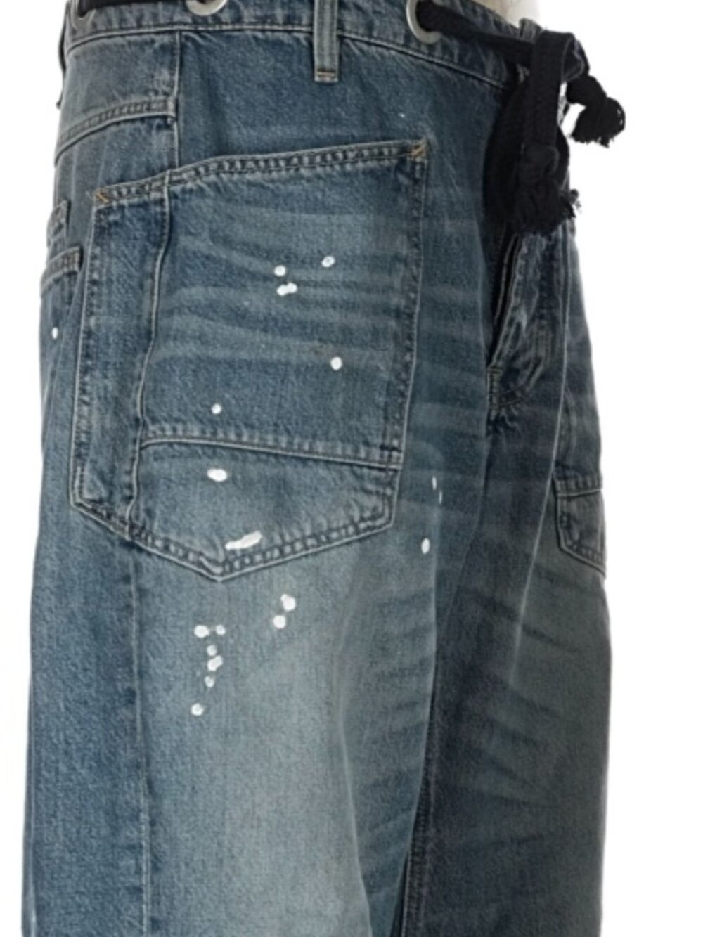 We The Free Distressed Blue Wide-Leg Jeans - Picture 6 of 14